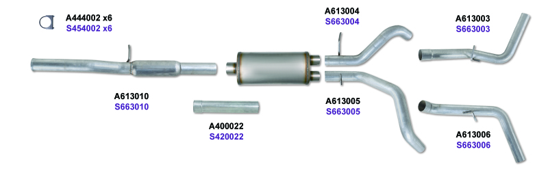 Chevrolet 1500 Performance Exhaust - Diamond Eye Performance - Cat Back Dual - `15-`16